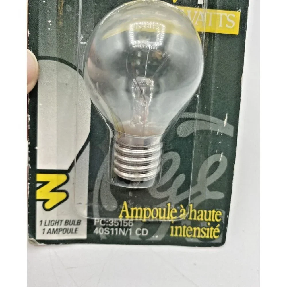 New GE Lighting High Intensity Light Bulb Clear 40 Watt 120 V 35156 Made In USA